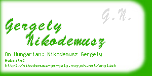 gergely nikodemusz business card